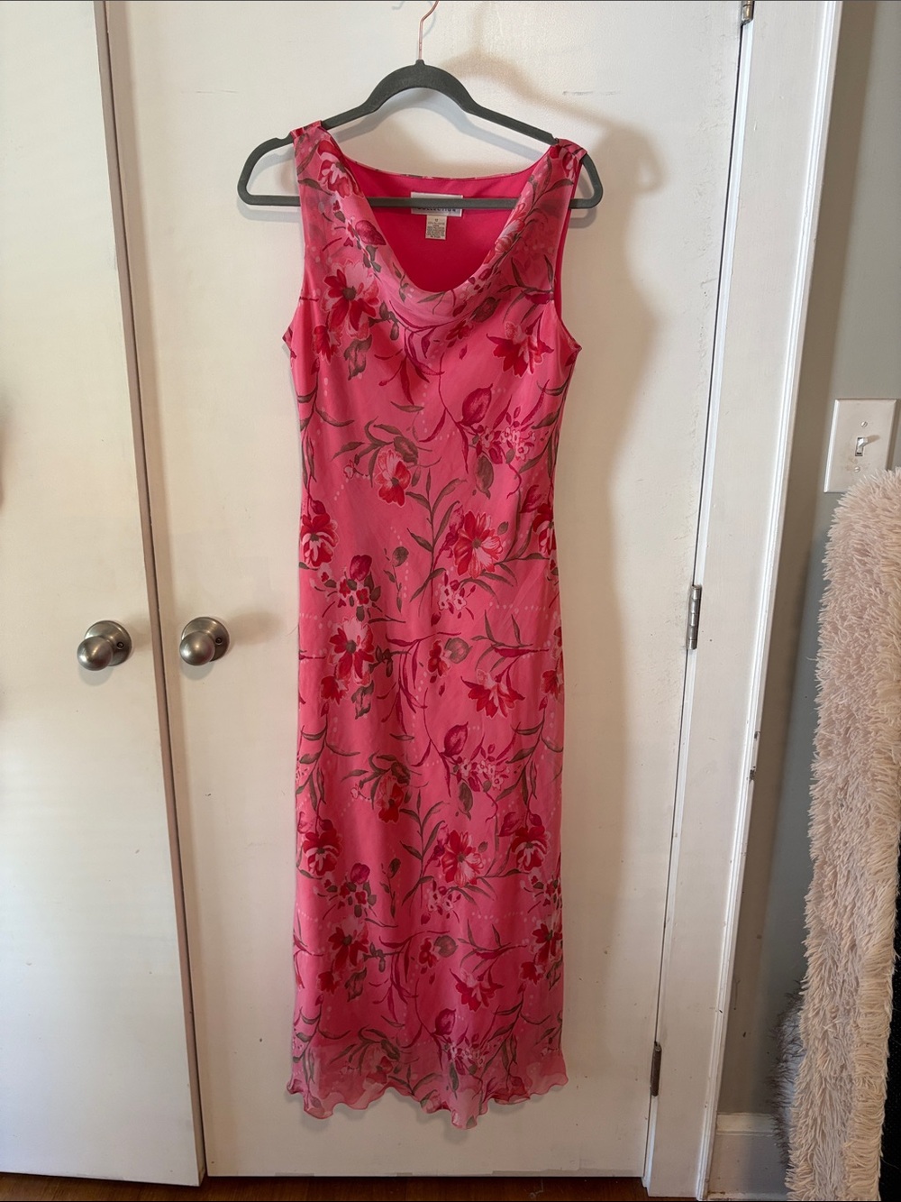 Vintage Pink Floral Slip Dress